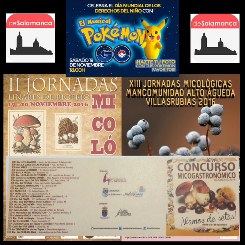 Eventos en Salamanca: 18-20 de noviembre de 2016